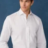 regular fit windowpane poplin shirt
