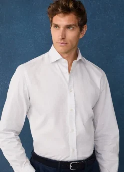 regular fit windowpane poplin shirt