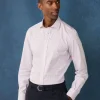 regular fit windowpane poplin shirt