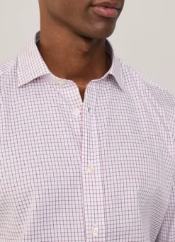 regular fit windowpane poplin shirt