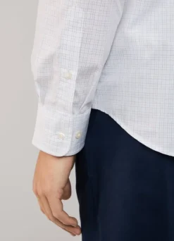 regular fit windowpane poplin shirt