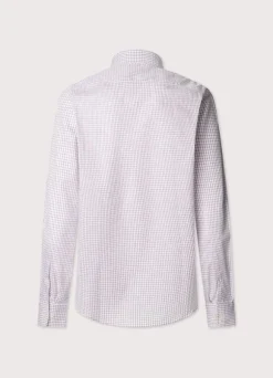 regular fit windowpane poplin shirt