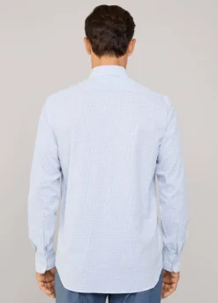 regular fit windowpane twill shirt