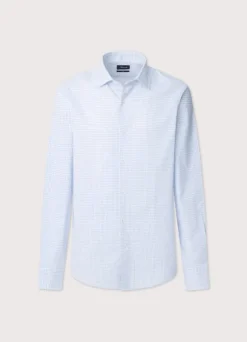 regular fit windowpane twill shirt