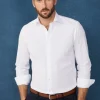 slim fit stretch poplin shirt