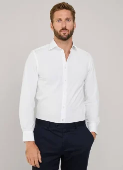 slim fit stretch poplin shirt