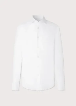 slim fit stretch poplin shirt
