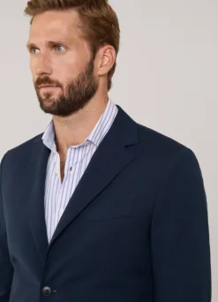 stretch seersucker blazer