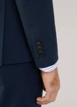 stretch seersucker blazer