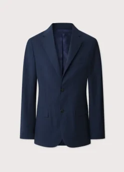 stretch seersucker blazer