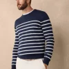 striped crew neck jumper