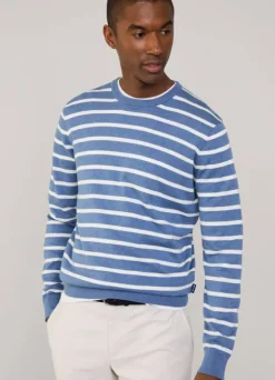 striped crew neck jumper