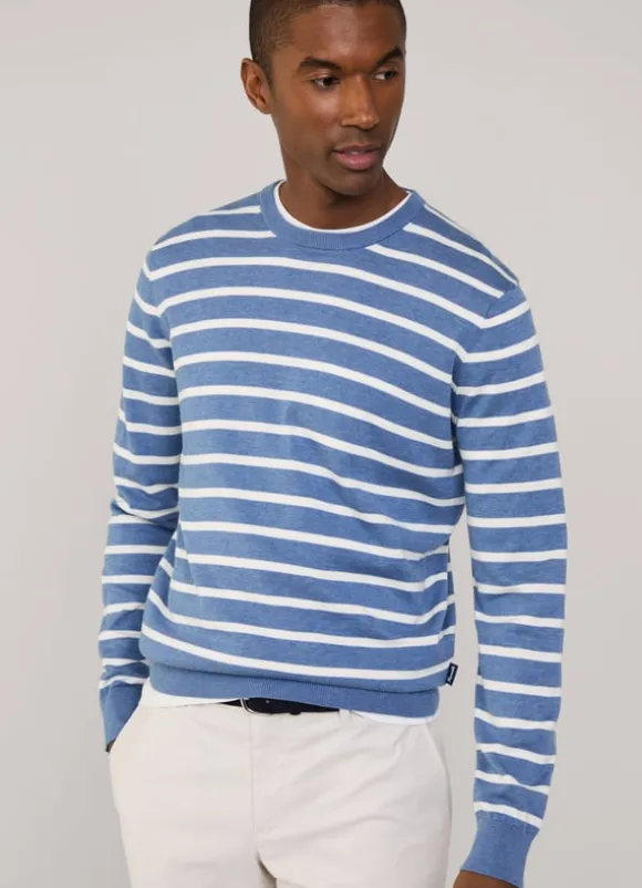 striped crew neck jumper