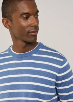 striped crew neck jumper