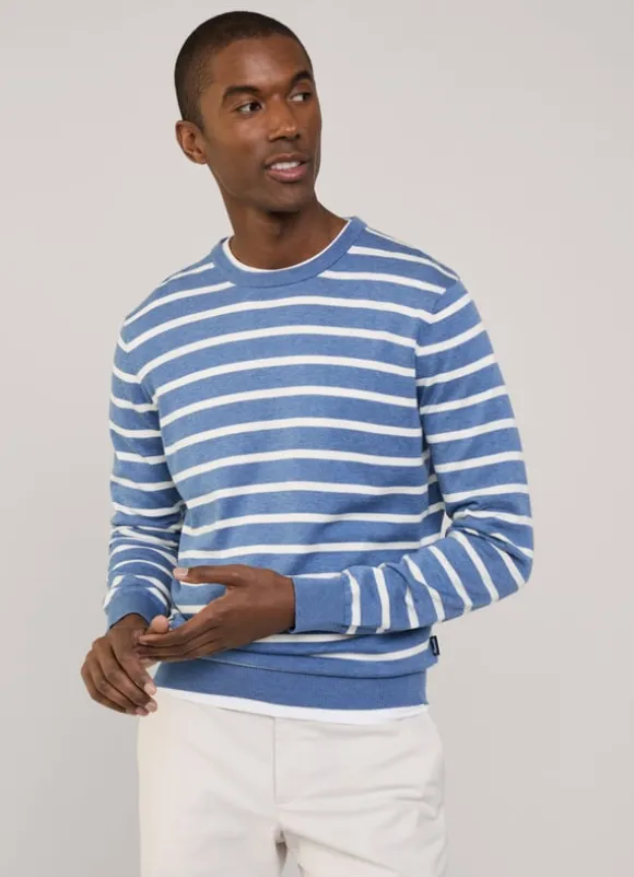 striped crew neck jumper