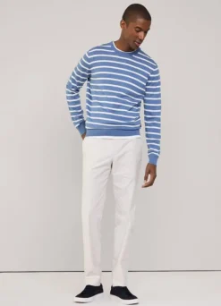 striped crew neck jumper