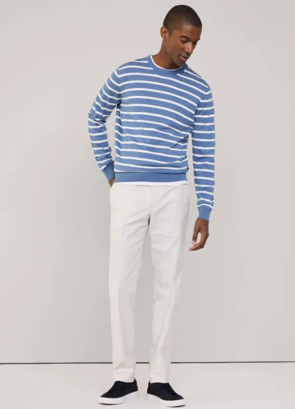 striped crew neck jumper