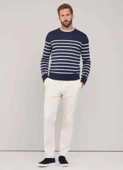 striped crew neck jumper