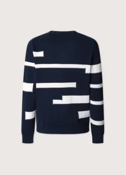 striped crew neck jumper