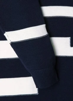 striped crew neck jumper