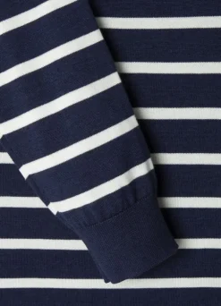 striped crew neck jumper