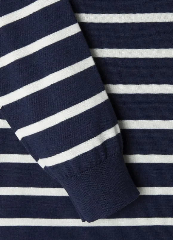 striped crew neck jumper