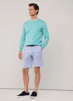 striped seersucker bermuda shorts