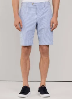 striped seersucker bermuda shorts