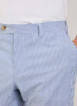 striped seersucker bermuda shorts