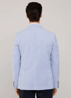 striped seersucker blazer