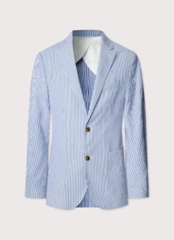 striped seersucker blazer