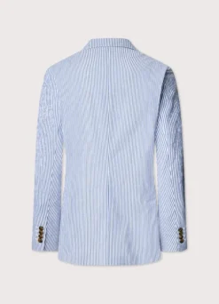 striped seersucker blazer