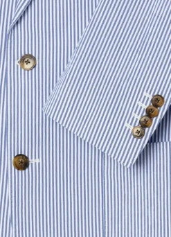 striped seersucker blazer