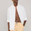 striped seersucker swim shorts