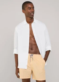 striped seersucker swim shorts