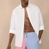 striped seersucker swim shorts