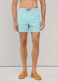 striped seersucker swim shorts