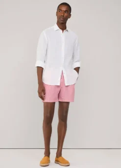 striped seersucker swim shorts