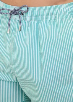 striped seersucker swim shorts