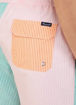 striped seersucker swim shorts