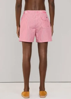 striped seersucker swim shorts
