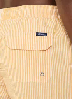 striped seersucker swim shorts