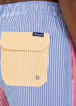 striped seersucker swim shorts