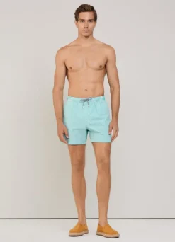 striped seersucker swim shorts