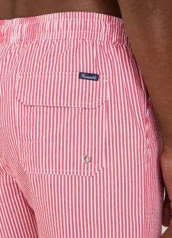 striped seersucker swim shorts