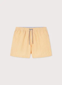 striped seersucker swim shorts