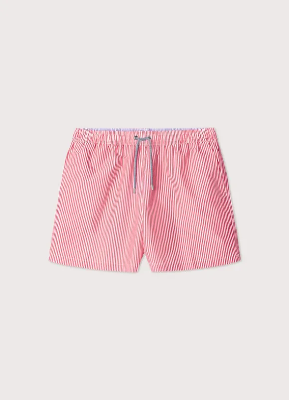 striped seersucker swim shorts