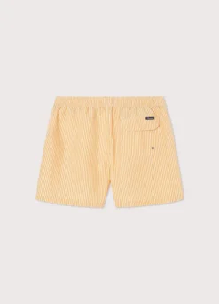 striped seersucker swim shorts