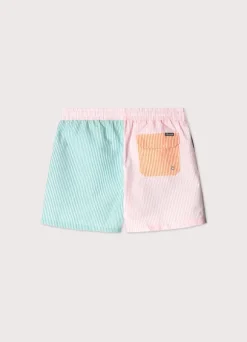 striped seersucker swim shorts