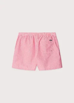 striped seersucker swim shorts